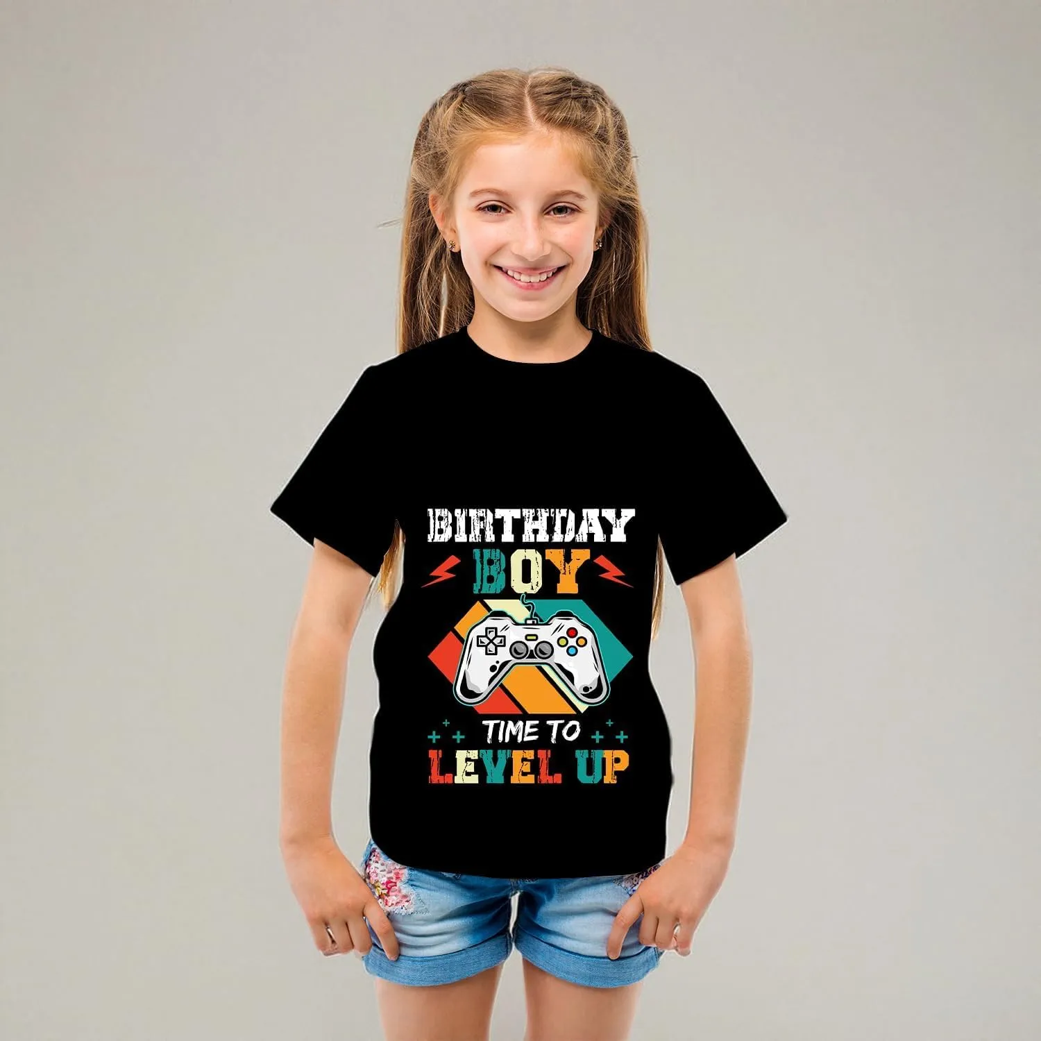 Unisex 3D Graphic Printed T-Shirts, Boys Girls Kids Crewneck Short Sleeve T Shirts, Cool Tees for 6-16 Years Teens
