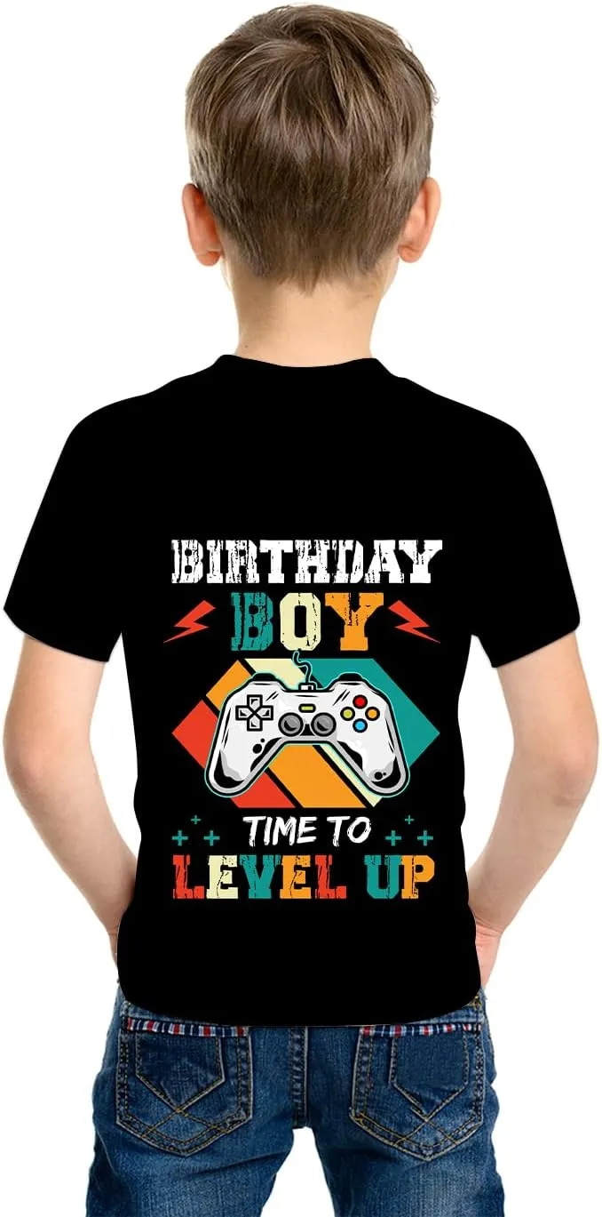 Unisex 3D Graphic Printed T-Shirts, Boys Girls Kids Crewneck Short Sleeve T Shirts, Cool Tees for 6-16 Years Teens
