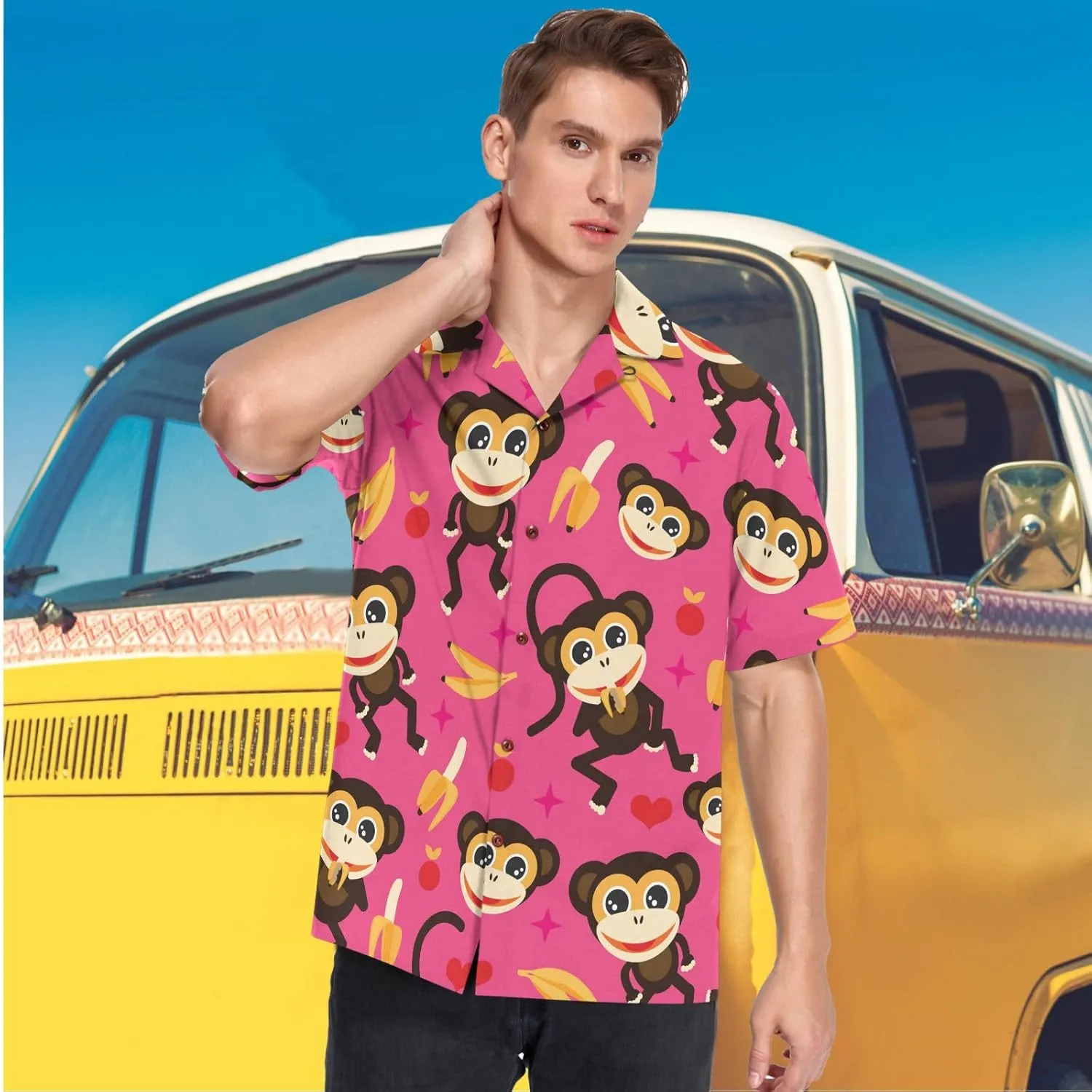 visesunny Hawaiian Shirts for Men Short Sleeve Aloha Beach Shirt Floral Summer Casual Button Down Shirts