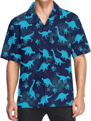 visesunny Stylish Men's Hawaiian Print Button Down Short Sleeve Shirt Funny Tropical Floral Casual Beach Shirts Gift