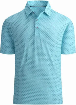 WARHORSEE Mens Golf Polo Shirts Short Sleeve Quick Dry, Performance Stretchy Casual Polo Shirts for Men
