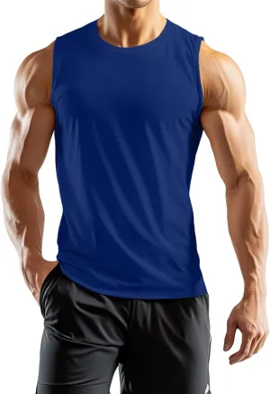 Weighted Vest Men 2025 Workout Tank Tops Quick Dry Sleeveless Muscle Tee Shirts for Athletic Gym Running Swim Beach Training
