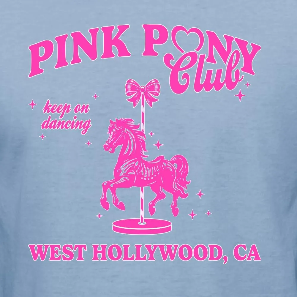 Wild Bobby Pink Pony Club West Hollywood California Logo | Fan Lyrics Music Concert Merch Pop Culture Shirt