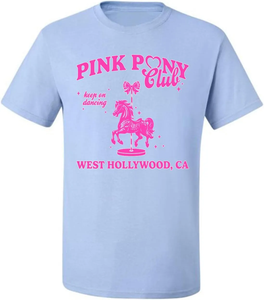 Wild Bobby Pink Pony Club West Hollywood California Logo | Fan Lyrics Music Concert Merch Pop Culture Shirt