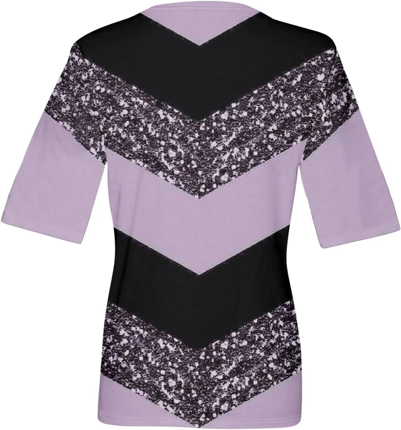 Womens 2024 Summer Half Sleeve Tops Casual V Neck Summer Shirts Loose Fit Elbow Length Sleeve Blouses