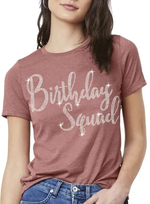 Womens Birthday Shirts Bedazzled - Real Rhinestone Birthday Tees - Birthday Gifts for Women