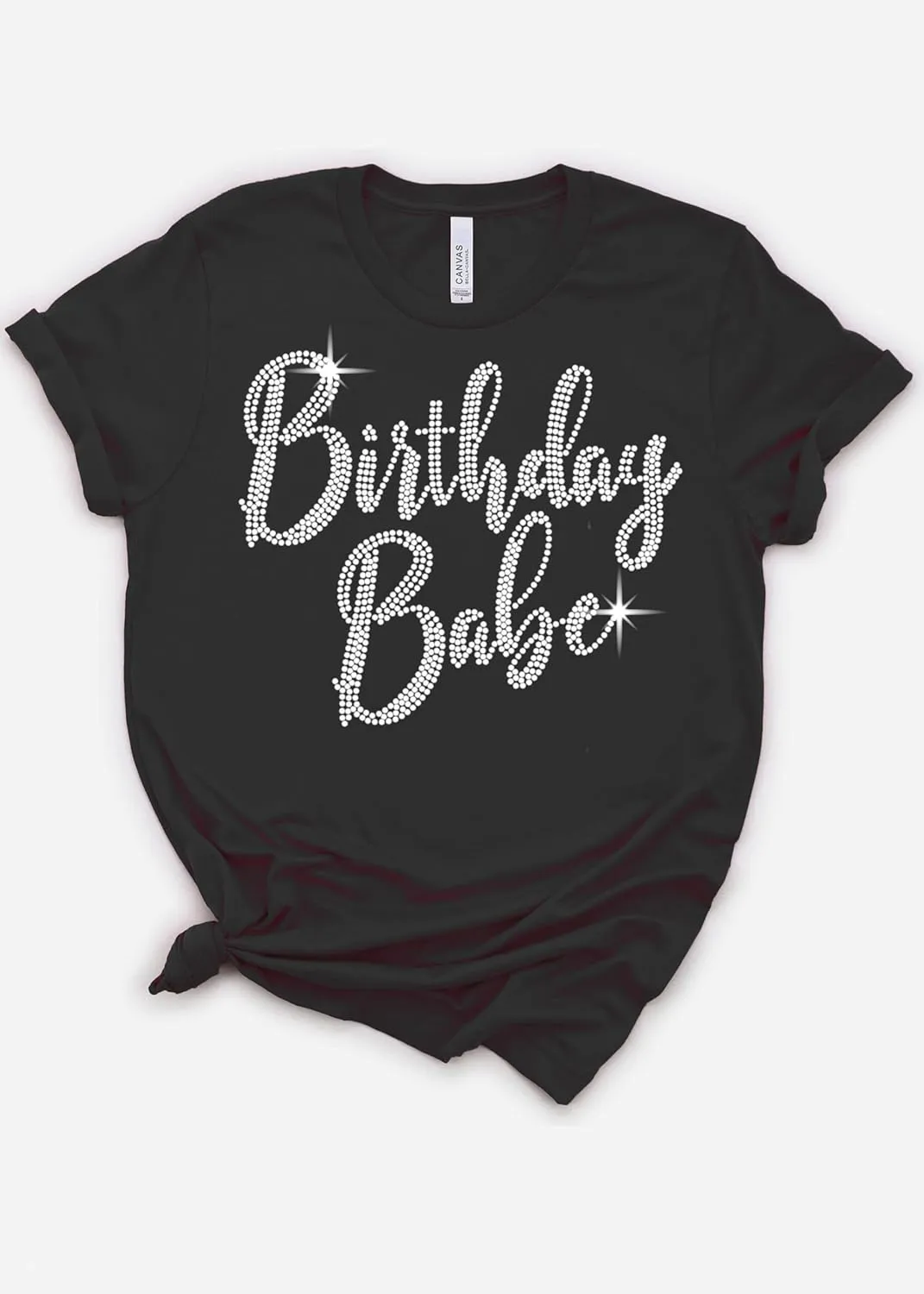 Womens Birthday Shirts Bedazzled - Real Rhinestone Birthday Tees - Birthday Gifts for Women