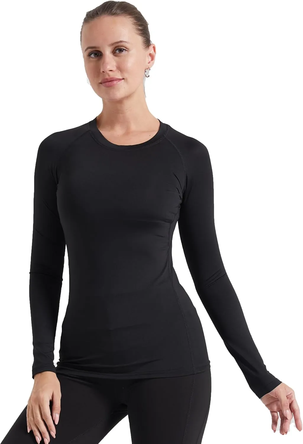 Womens Compression Shirts Long Sleeve Quick Dry Workout Running Yoga Shirts for Women Athletic Tops