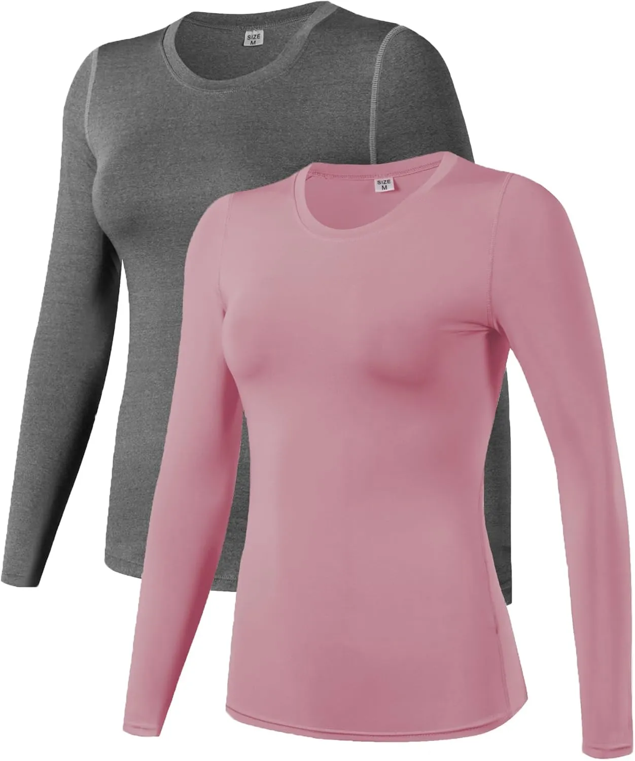 Women's Dry Fit Athletic Compression Shirt Long Sleeve Workout Base Layer T Shirt Tops Sports Gear