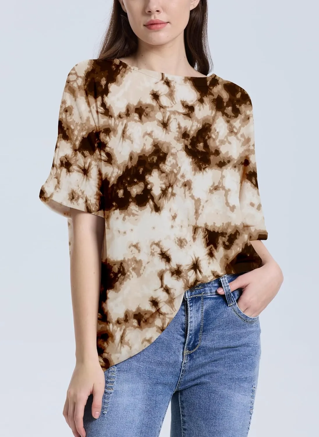 Women's Oversized T Shirts Short Sleeve Crewneck Summer Tops Casual Loose Basic Tee Shirts