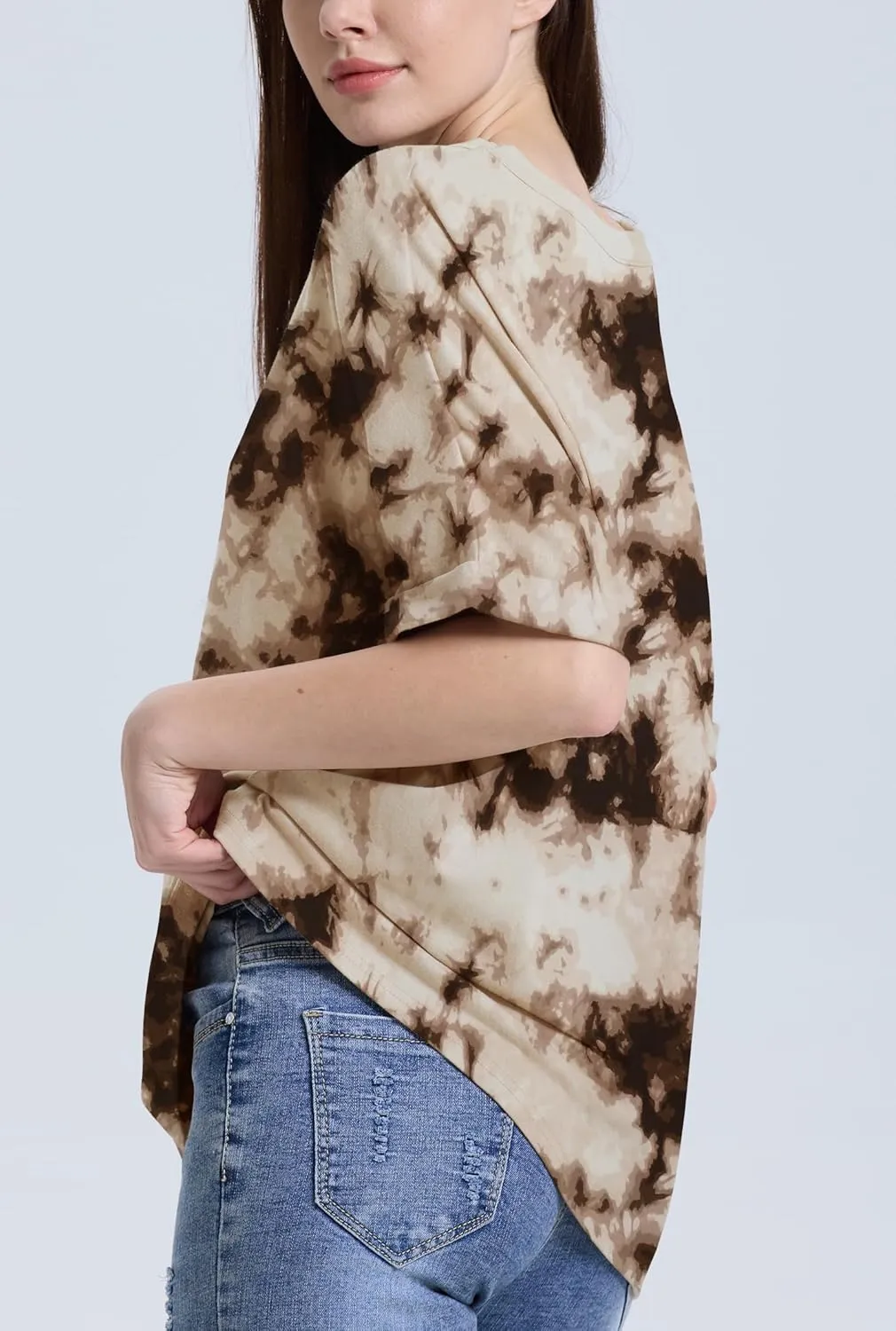 Women's Oversized T Shirts Short Sleeve Crewneck Summer Tops Casual Loose Basic Tee Shirts