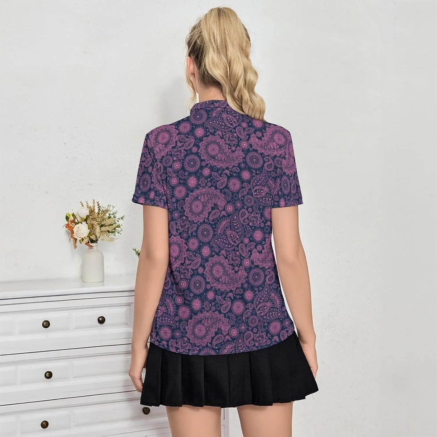 Women's Polo Shirt Quick Dry Golf Short Sleeve Shirts Moisture Wicking Polo Shirts Sports Tennis Shirt