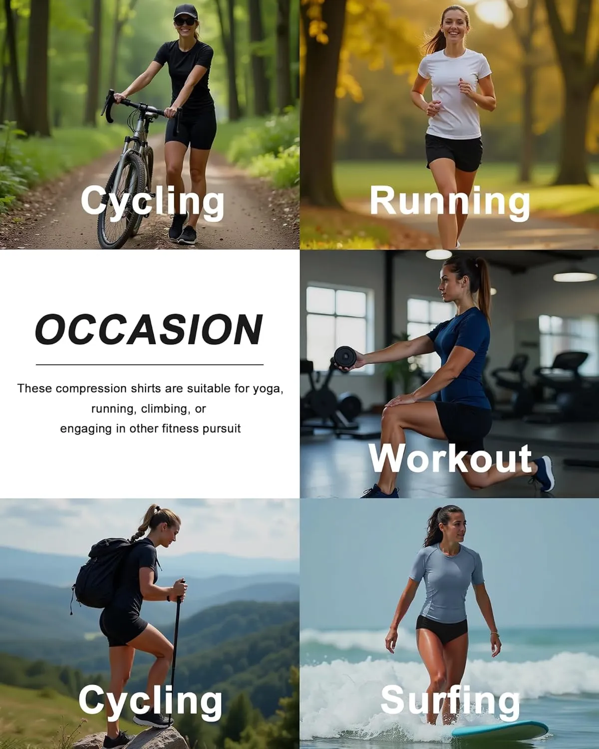 Women's Short Sleeve Compression Shirts Athletic T-Shirts Workout Tops for Gym Yoga Running