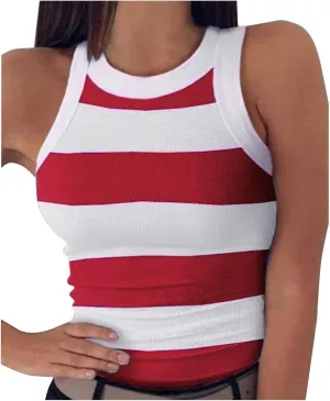 Womens Swing Vest Sleeveless Top Ladies Strappy Flared Plus Size Tops Shirt Womens Running