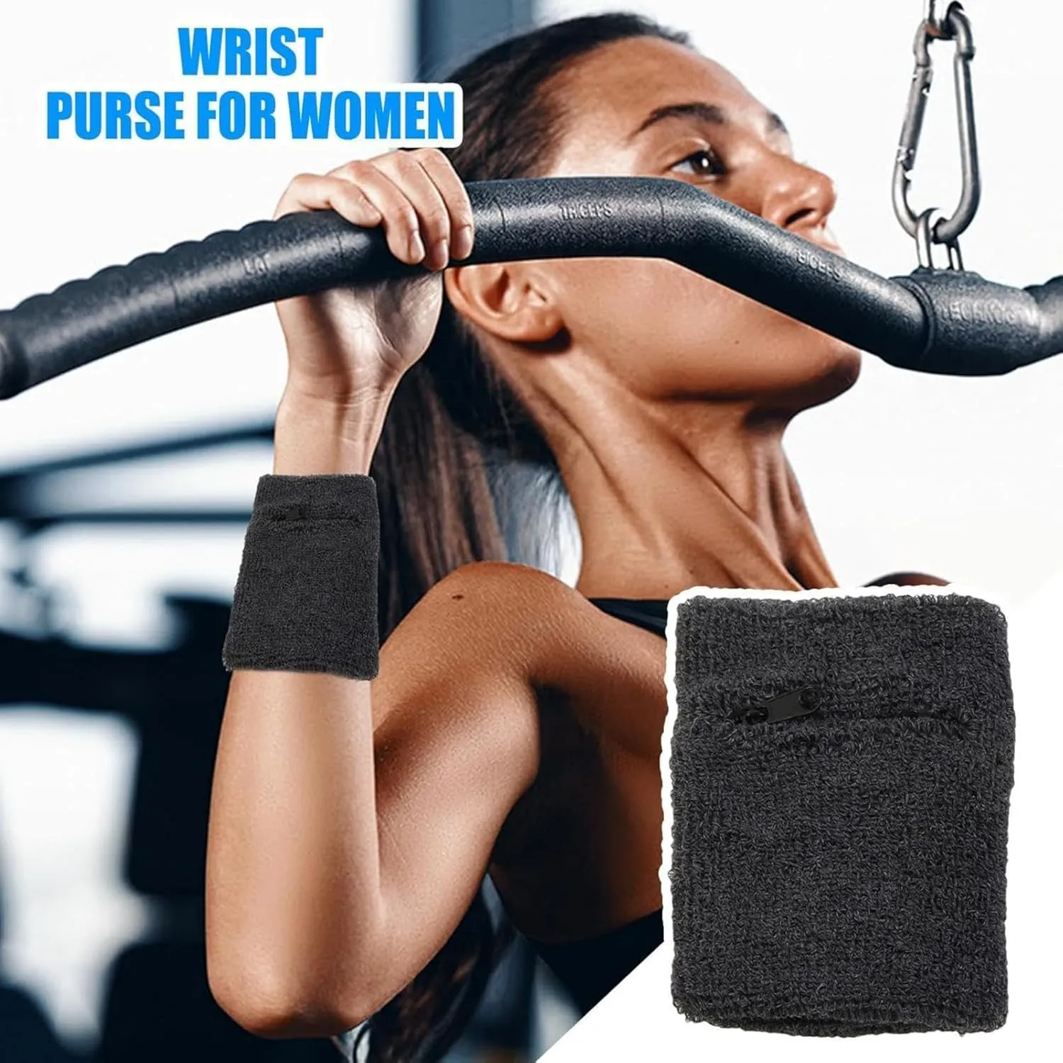 Wristband Wallets, Wrist Purse Pouch, Sports Wristlet Zipper, Women's Running Wrist Wallet for Cards Cash Keys Running Gym College Outdoor Daily Use Travel