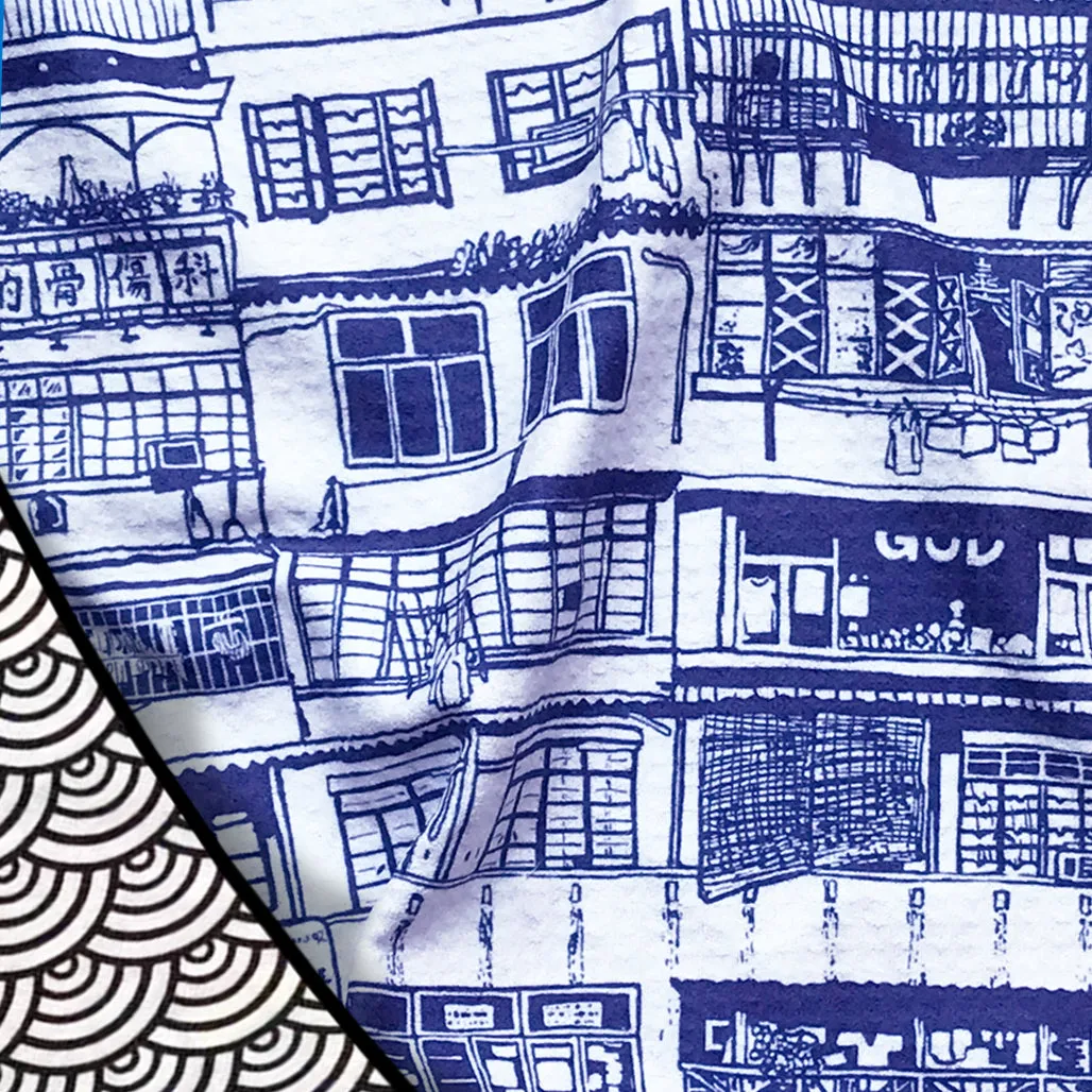 Yaumati Sketch Sand Free Beach Towel, Blue