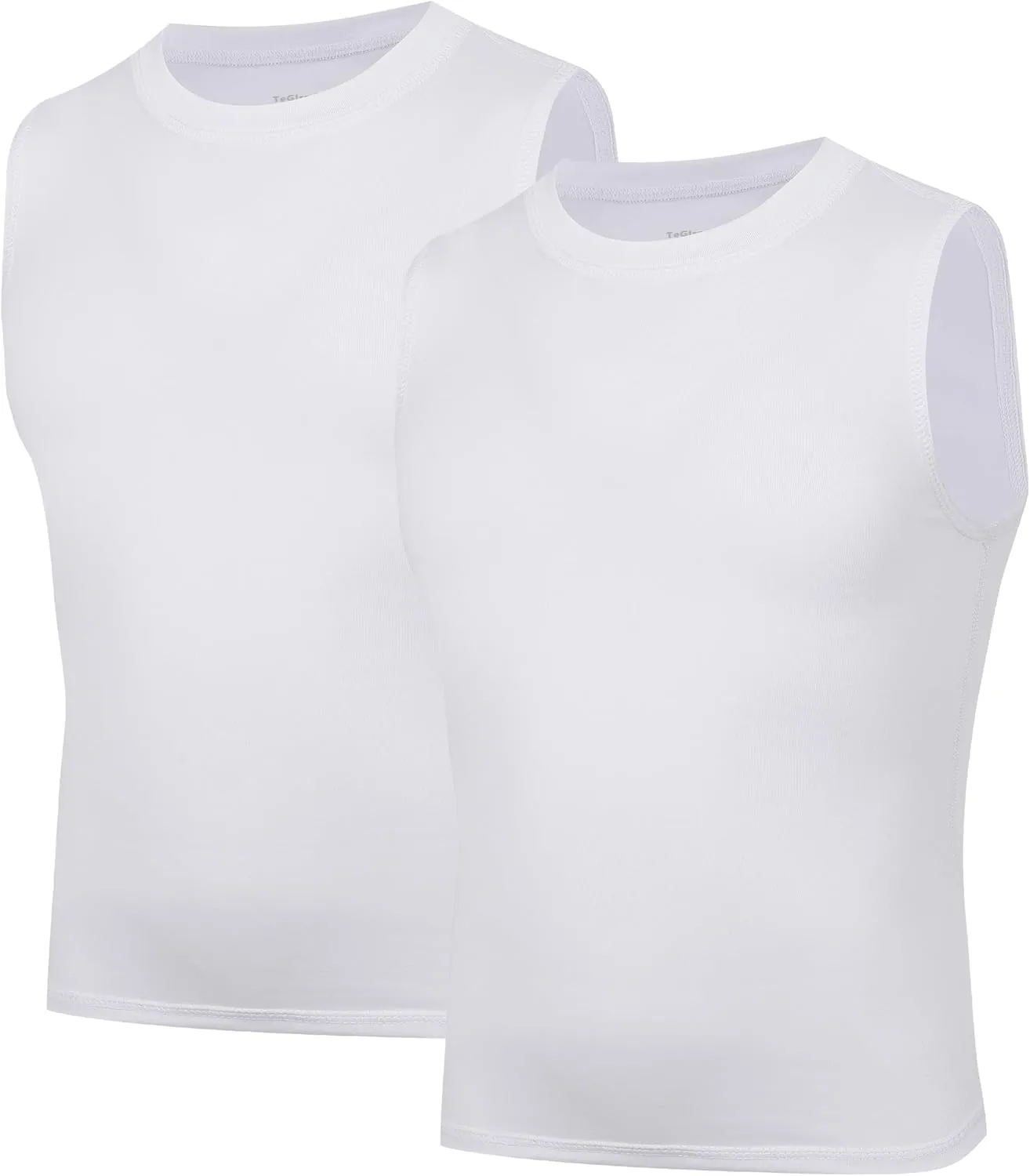Youth Boy Girls Sleeveless Compression Shirt Kid Athletic Tank Top Quick Dry Basketball Football Undershirt