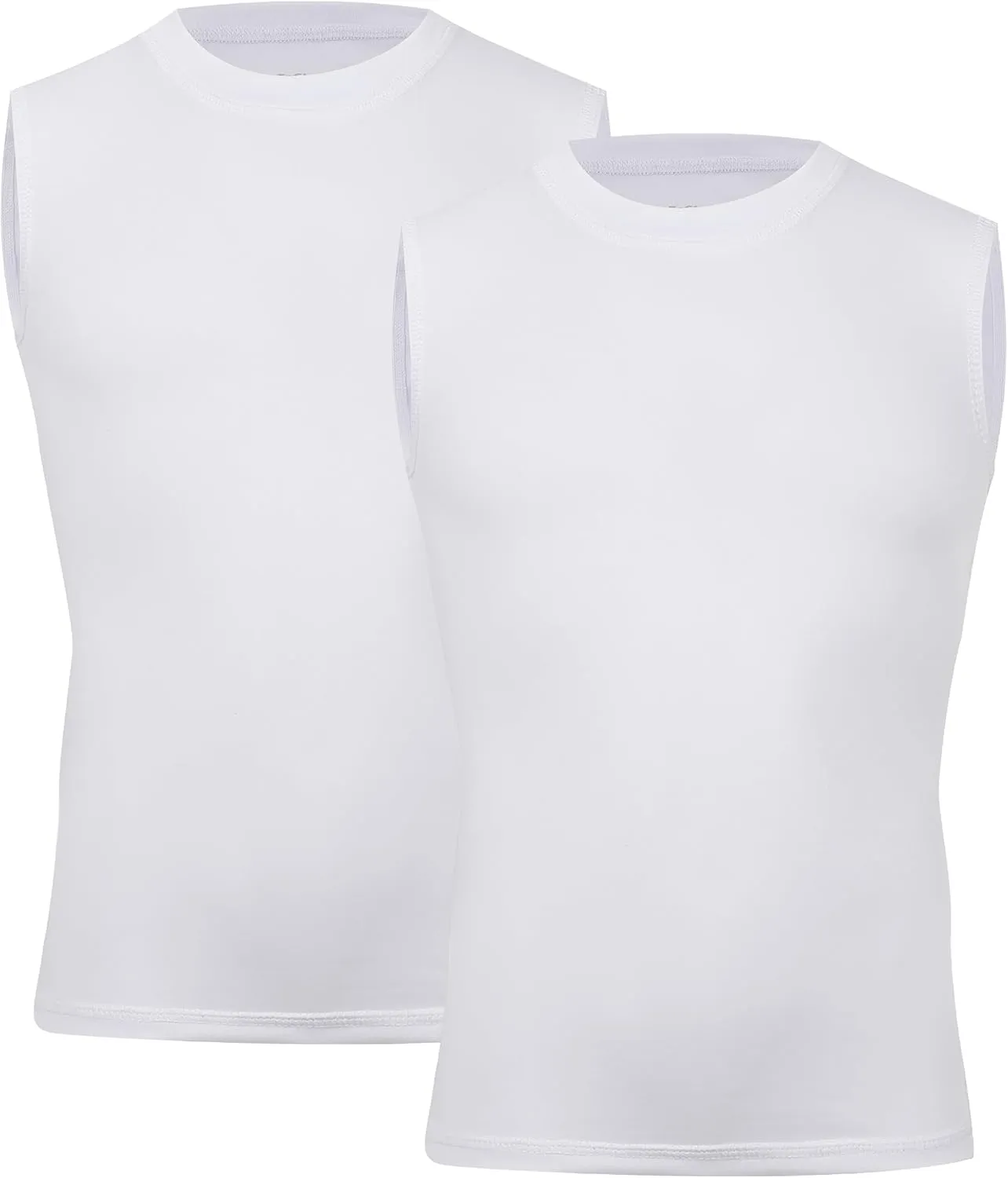 Youth Boy Girls Sleeveless Compression Shirt Kid Athletic Tank Top Quick Dry Basketball Football Undershirt