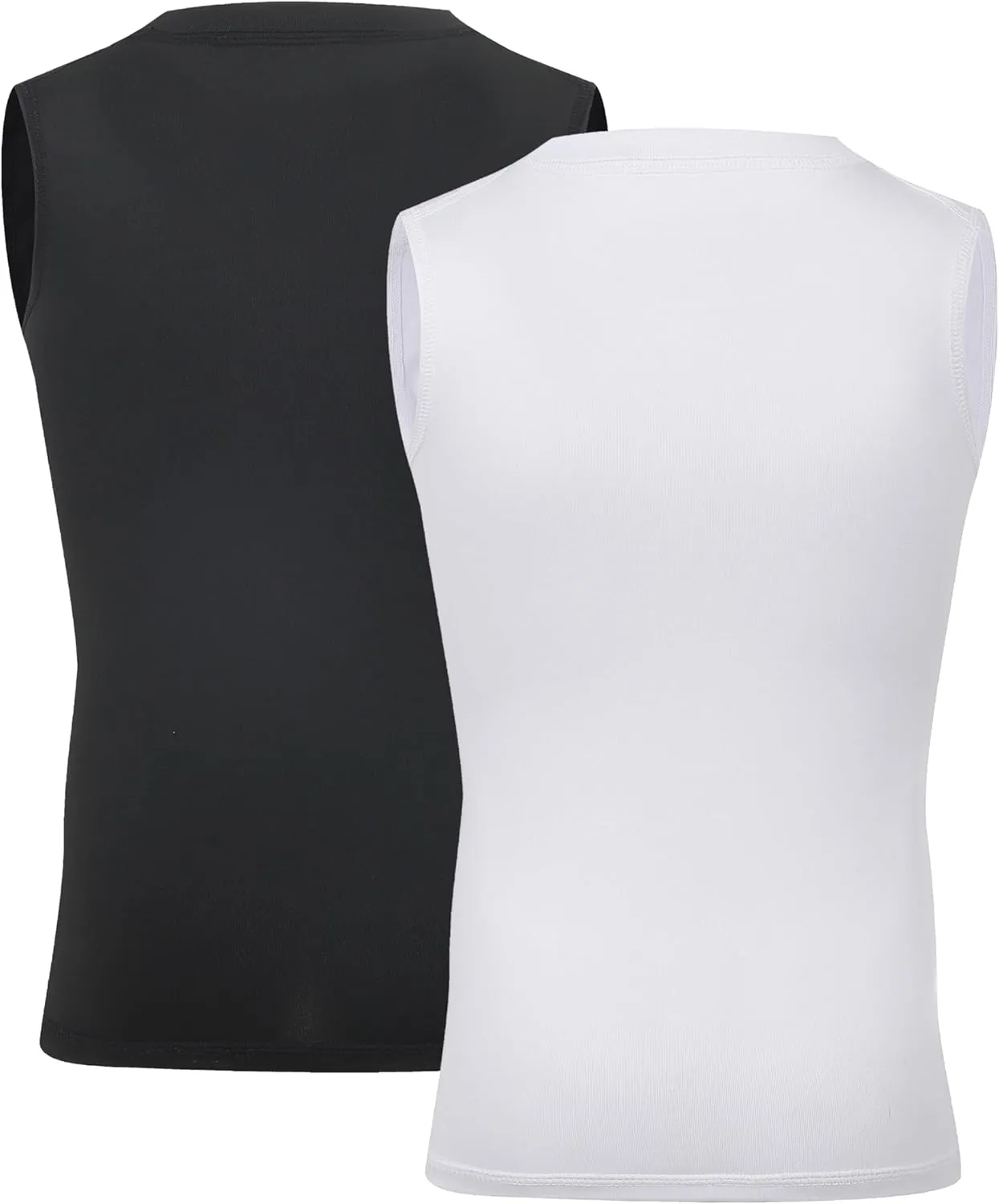 Youth Boy Girls Sleeveless Compression Shirt Kid Athletic Tank Top Quick Dry Basketball Football Undershirt