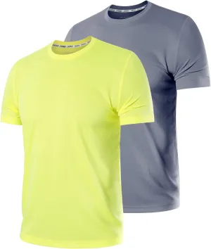 Zengjo Workout Shirts for Men, Moisture Wicking Quick Dry Athletic Men's Gym Performance T Shirts