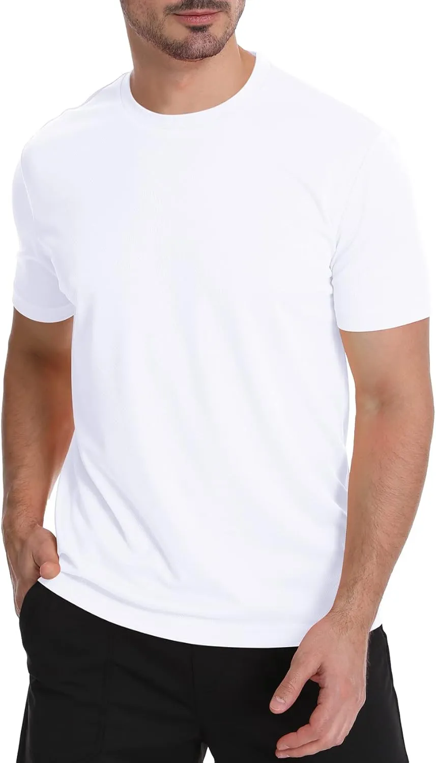 Zengjo Workout Shirts for Men, Moisture Wicking Quick Dry Athletic Men's Gym Performance T Shirts