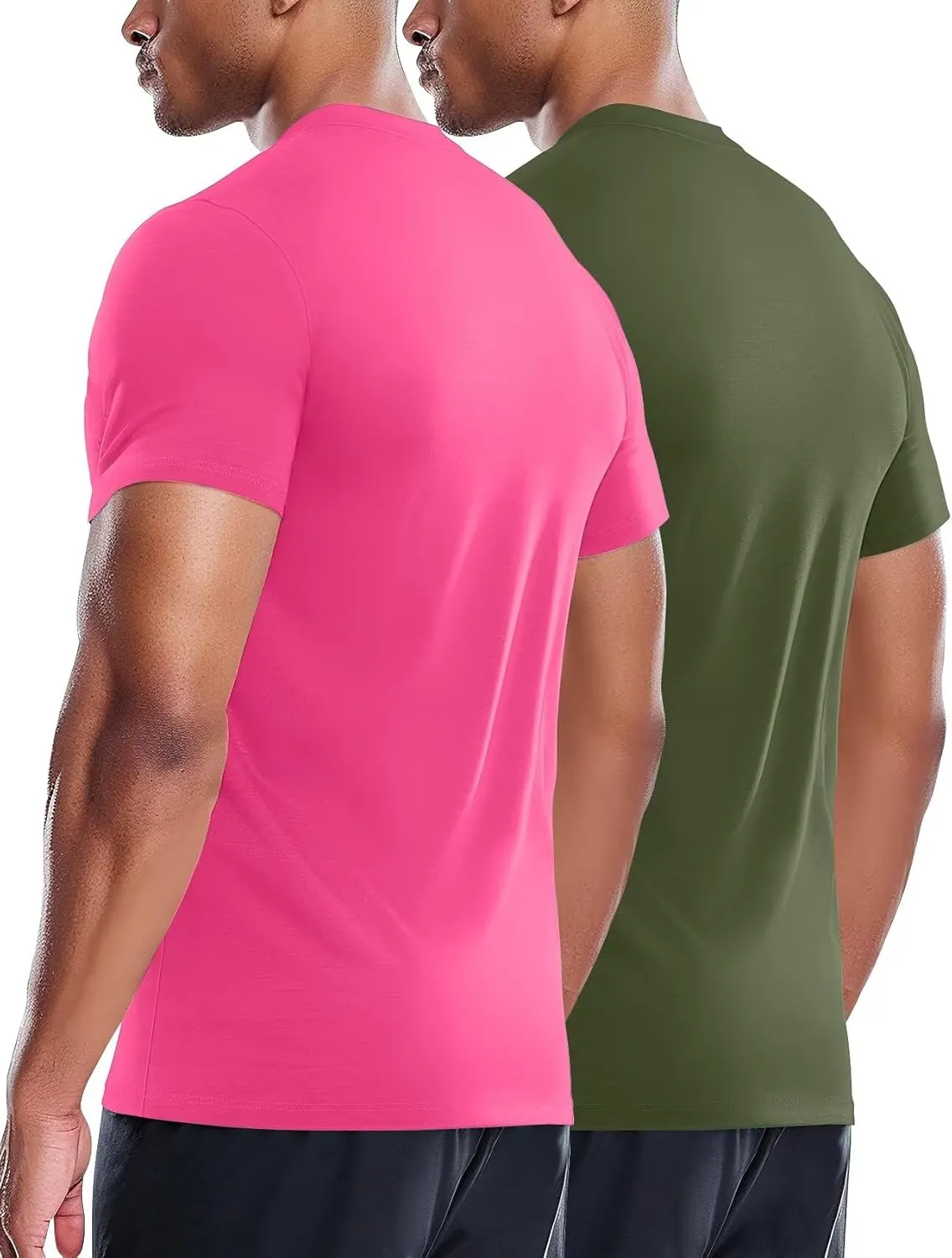 Zengjo Workout Shirts for Men, Moisture Wicking Quick Dry Athletic Men's Gym Performance T Shirts