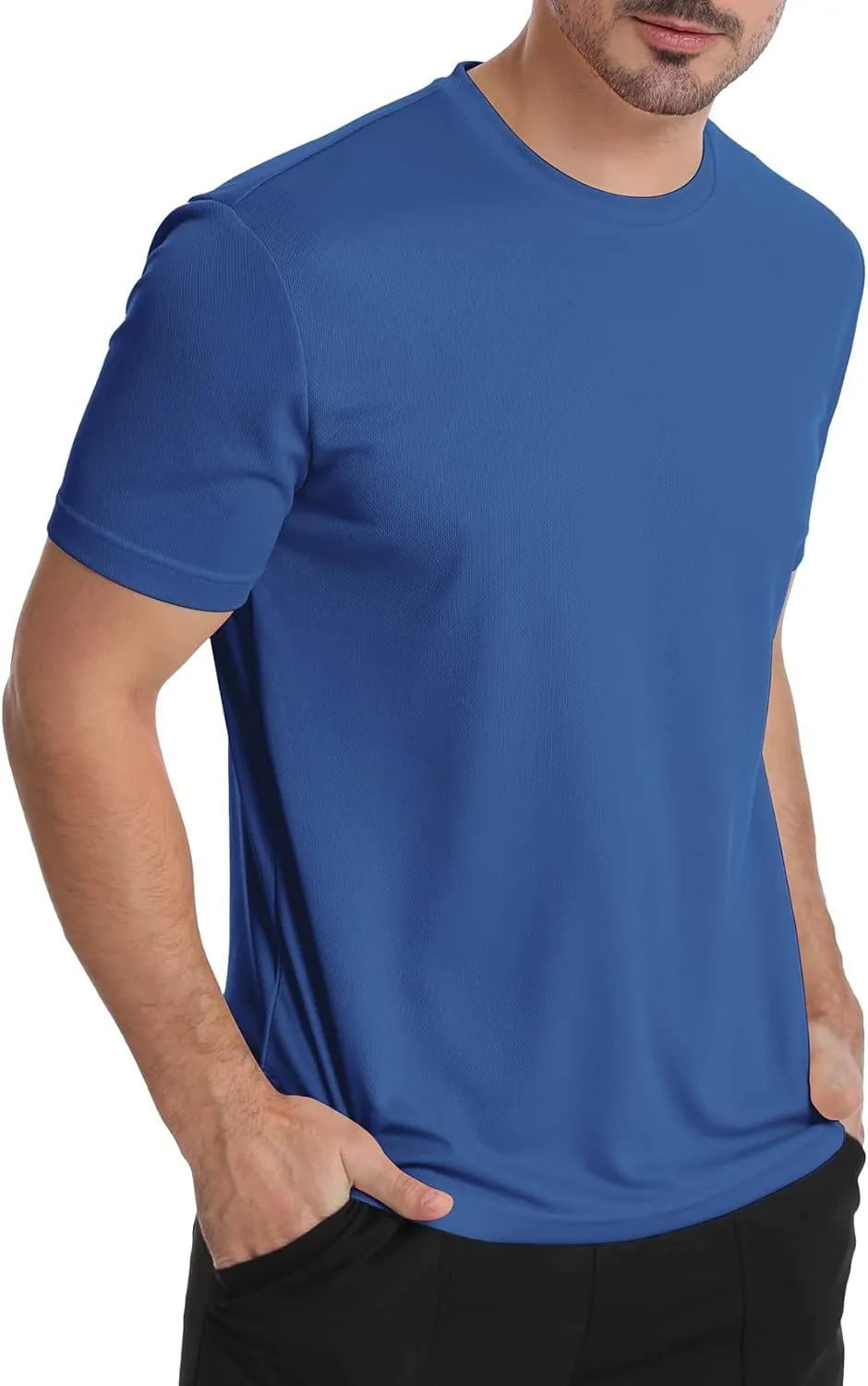 Zengjo Workout Shirts for Men, Moisture Wicking Quick Dry Athletic Men's Gym Performance T Shirts