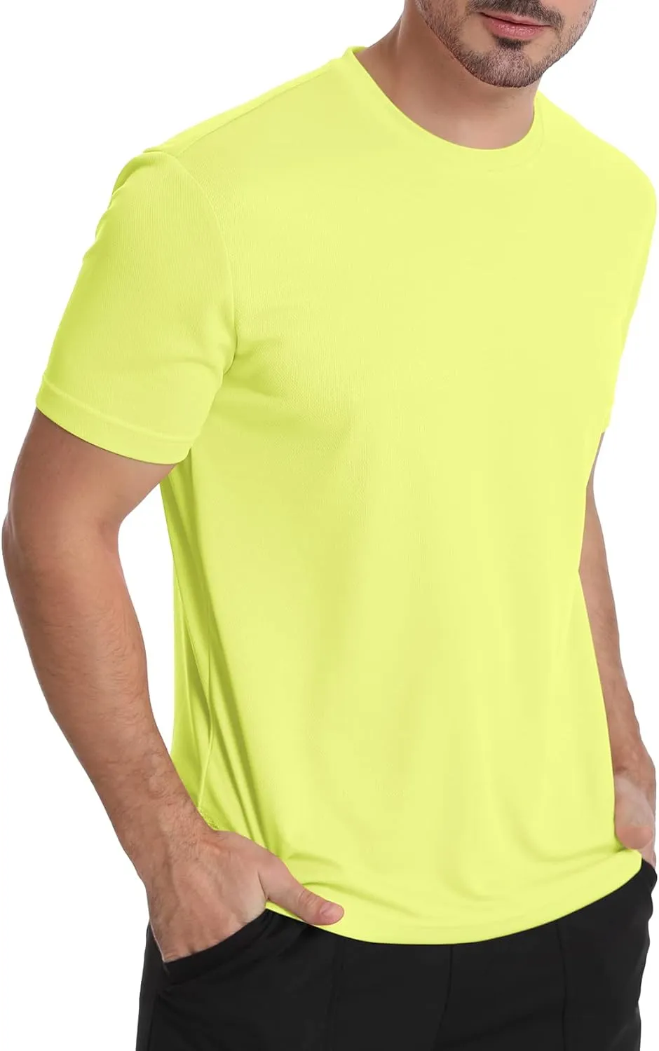 Zengjo Workout Shirts for Men, Moisture Wicking Quick Dry Athletic Men's Gym Performance T Shirts
