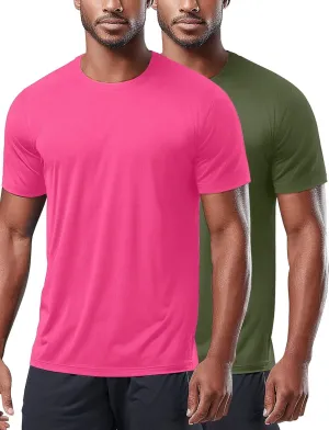 Zengjo Workout Shirts for Men, Moisture Wicking Quick Dry Athletic Men's Gym Performance T Shirts