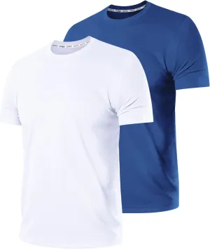 Zengjo Workout Shirts for Men, Moisture Wicking Quick Dry Athletic Men's Gym Performance T Shirts