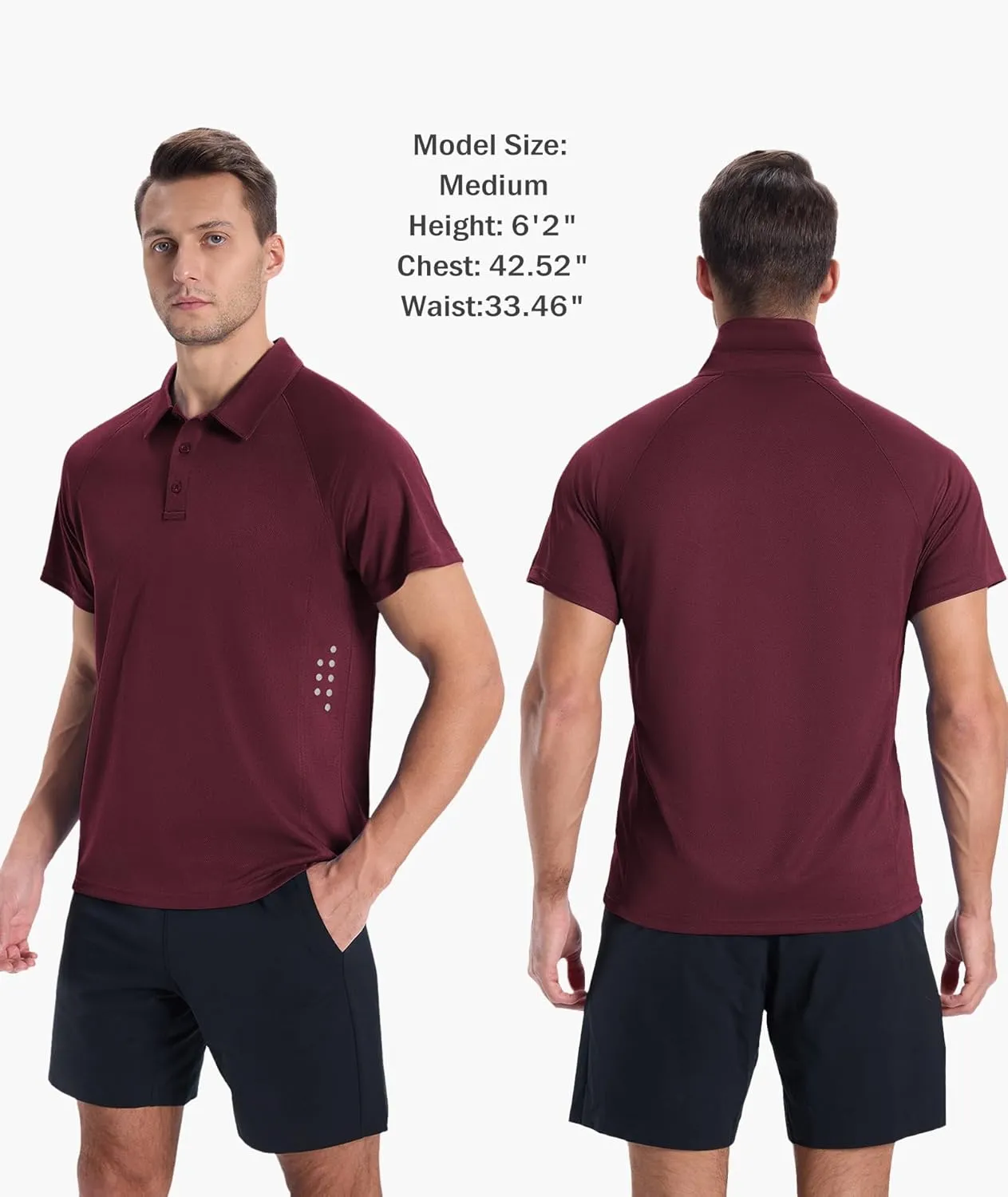 ZITY Mens Athletic Polo Shirts Performance Short Sleeve T-Shirts Golf Sports Hiking Polos