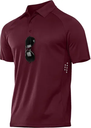 ZITY Mens Athletic Polo Shirts Performance Short Sleeve T-Shirts Golf Sports Hiking Polos