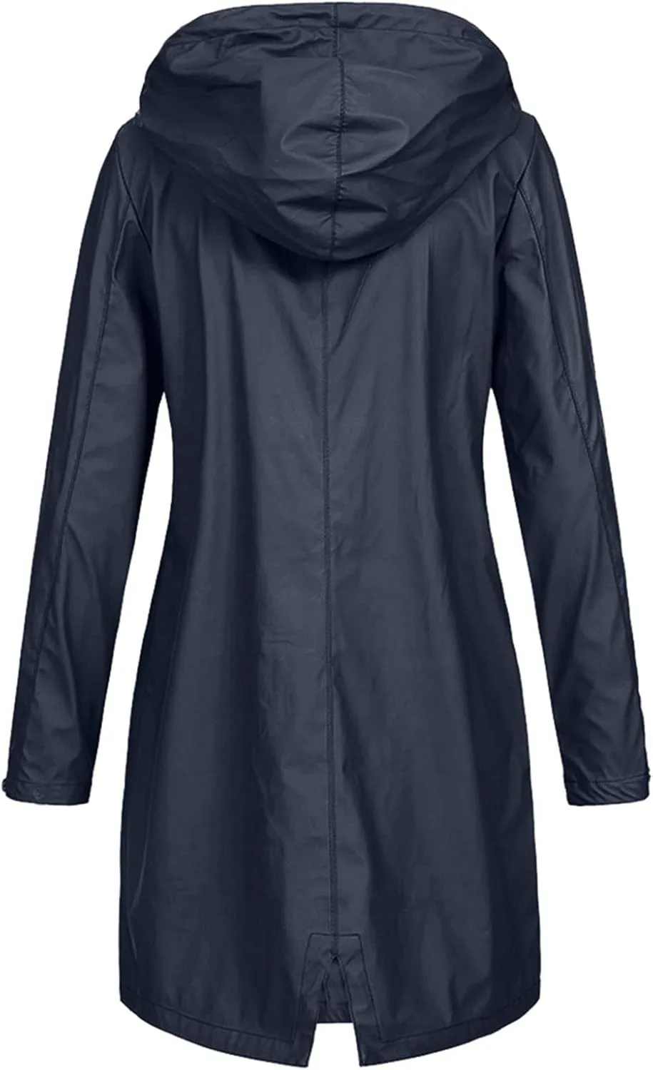 ZYXTIM Women's Oversize Raincoat Waterproof Lightweight Hooded Rain Jacket Loose Warm Winderbreaker Rain Slicker Trench Coat
